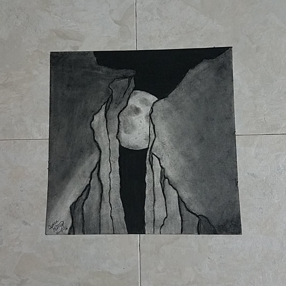 "Moon between the Cliffs"